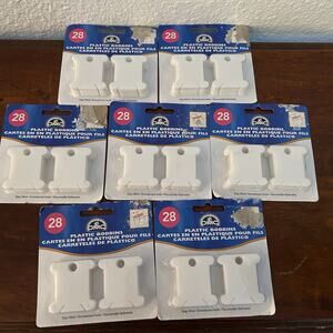 DMC Plastic Floss Bobbins 28 Easy Wind Bobbins Lot of 7 New